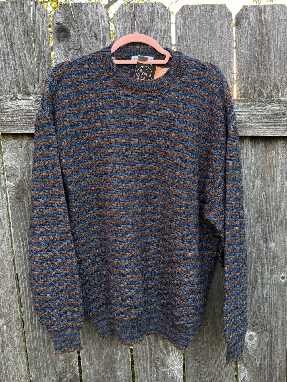Vintage 90s 3D Knit Crewneck Sweater